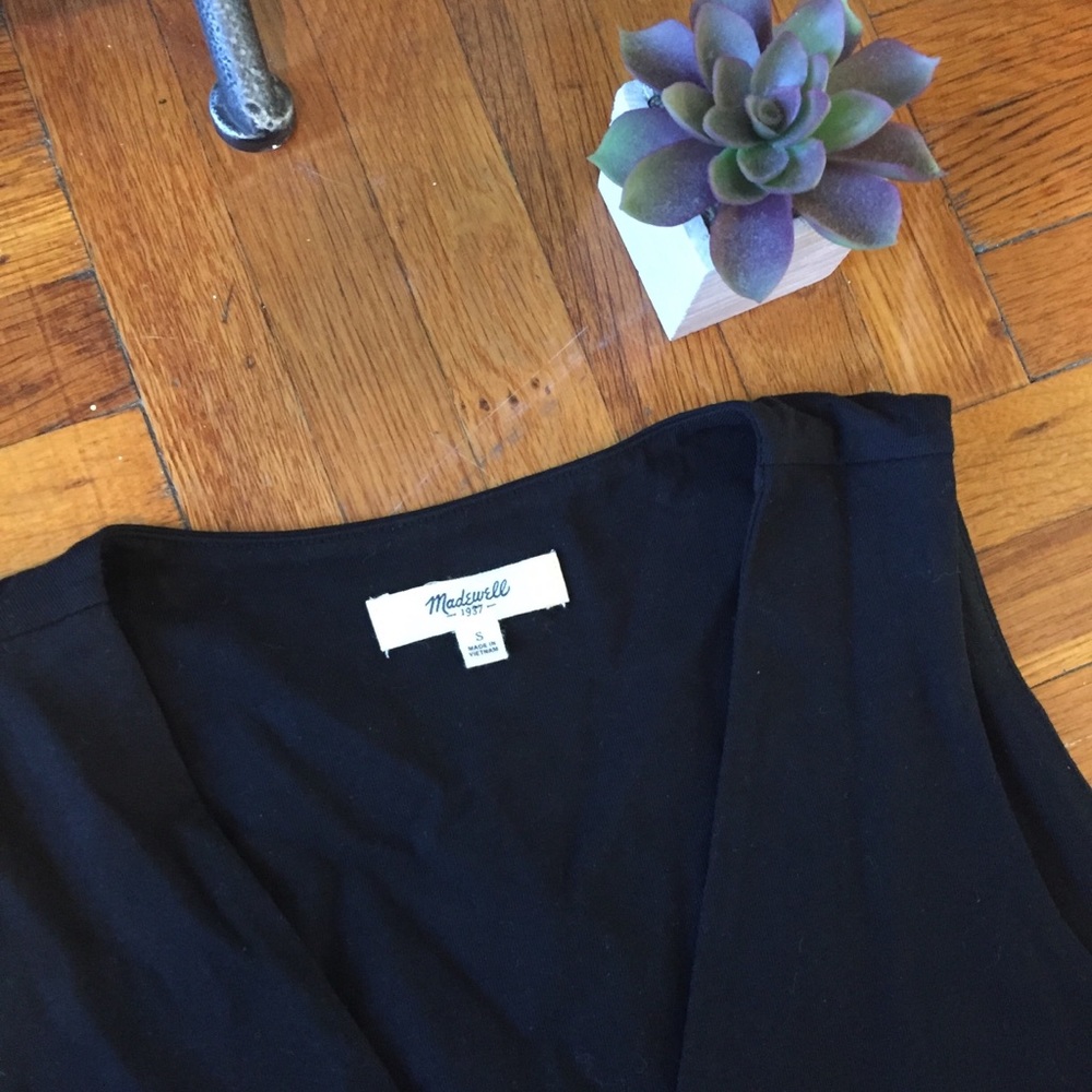 Black V-Neck Madewell Top